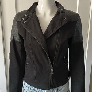 Ralph Lauren Denim & Leather Moto Jacket
